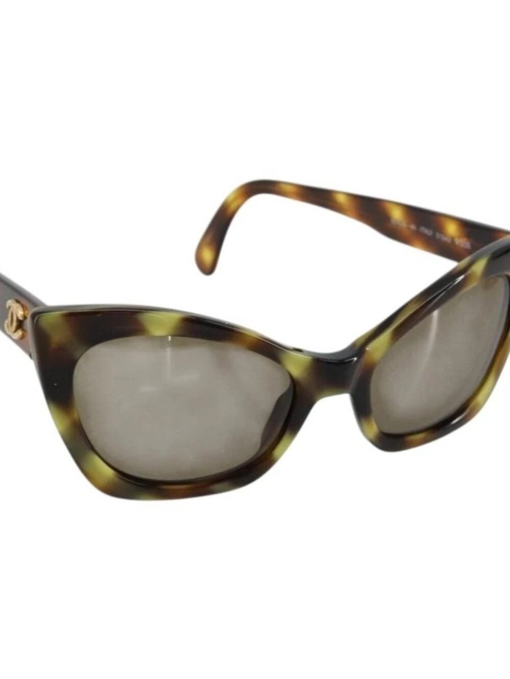 CHANEL Sunglasses plastic Brown CC Auth 181241